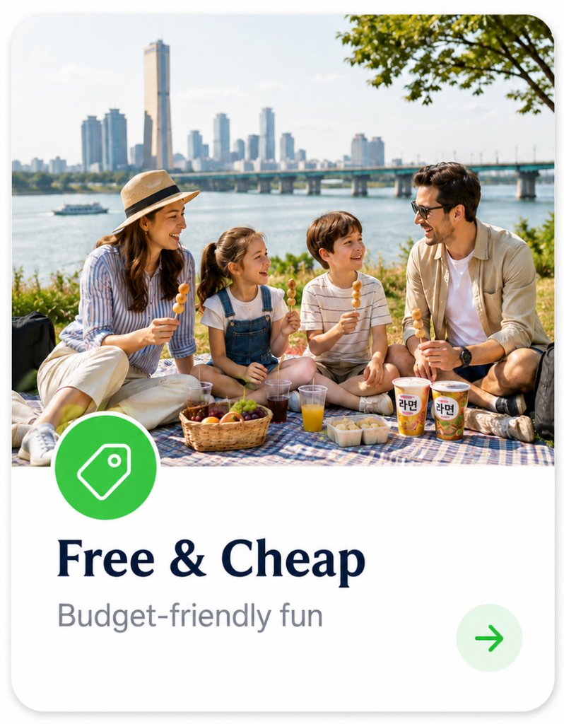 Free and cheap family activities in Korea